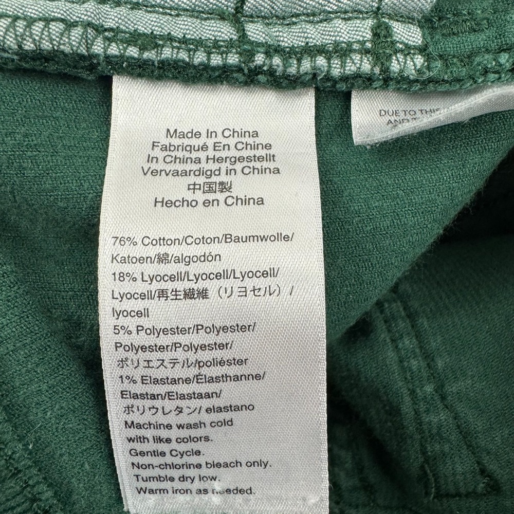 J. CREW Toothpick Womens 9" High-Rise corduroy ankle pants GREEN - 26 - Picture 6 of 7